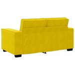 vidaXL Ensemble de canapés 3 Pièces avec coussins Jaune Velours