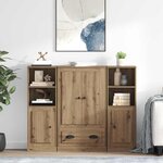 vidaXL Haut Armoire 3 Pièces Chêne artisanal Bois d'ingénierie