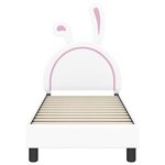 vidaXL Cadre de lit pour tout-petit avec tête de lit Blanc 70 x 140 cm