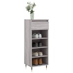 vidaXL Armoire à chaussures Sonoma gris 40x36x105 cm Bois d'ingénierie