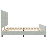 vidaXL Lit à ressorts avec tête de lit Gris clair 200 x 200 cm Velours