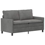 vidaXL Ensemble de Canapés 2 Pièces Gris foncé Velours