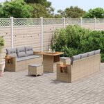 vidaXL Ensemble de canapé de jardin 10 Pièces beige et gris clair