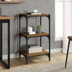 vidaXL Bibliothèque Chêne fumé 40x33x70 5cm Bois d'ingénierie et acier