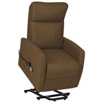 vidaXL Fauteuil de massage Marron Tissu