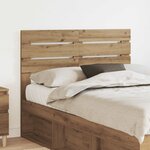 vidaXL Tête de lit Chêne artisanal 120 cm Bois d'ingénierie