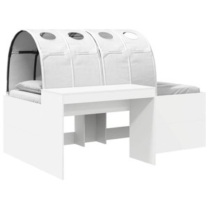 vidaXL Lit avec Tunnel 4 Pièces Blanc Bois d'ingénierie