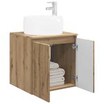 vidaXL Vanité de lavabo mural Chêne artisanal 49 5 x 44 5 x 66 cm