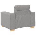 Canapé 3 places vidaXL avec coussins en tissu gris