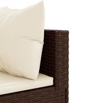 vidaXL Salon de jardin 5 Pièces avec coussins Marron Résine tressée