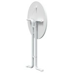 vidaXL Table de bar blanc Ø80x110 cm bois d'ingénierie et acier