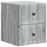 vidaXL Cabinet de chevet mural 2 Pièces Sonoma gris 33 x 34 5 x 40 cm
