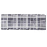 vidaXL Coussin de palette motif à carreaux gris 120x40x12 cm tissu