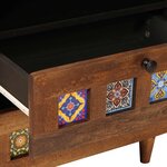 vidaXL Cabinet de chevet Marron 50 x 33 x 62 cm Bois de mangue massif