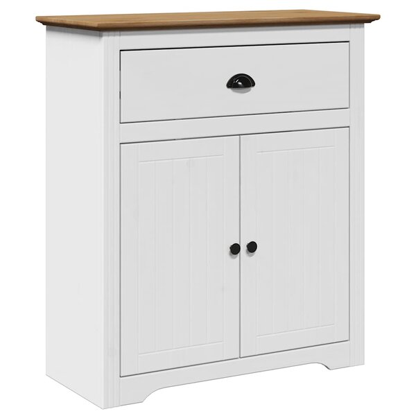 vidaXL Armoire de couloir BODO blanc et marron 80x35x90 cm