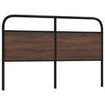 vidaXL Tête de lit de remplacement chêne marron 150 cm acier et bois d'ingénierie