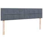 VidaXL Cadre de lit ottoman avec matelas gris foncé 180x200 cm velours