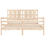 vidaXL Cadre de lit sans matelas 160x200 cm bois massif