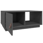 vidaXL Table basse Gris 80x50x35 5 cm Bois massif de pin