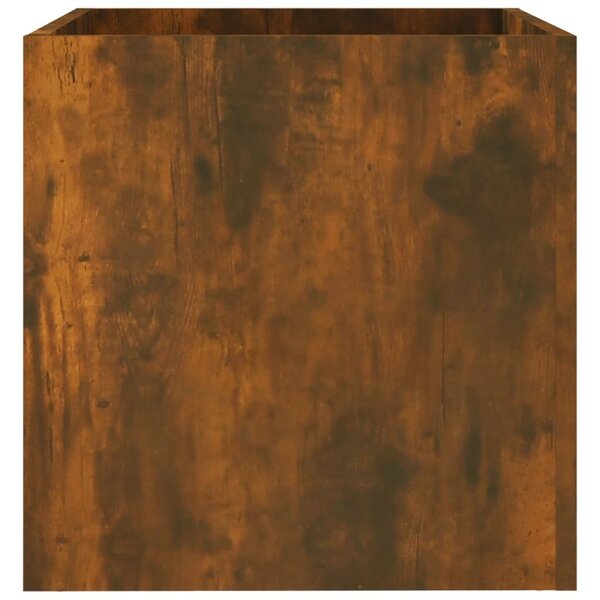 vidaXL Jardinière Chêne fumé 40x40x40 cm Bois d'ingénierie