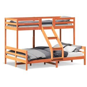 vidaXL Lit superposé sans matelas 90x200/140x200 cm bois massif