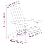 vidaXL Chaises de jardin Adirondack 2 Pièces PEHD Blanc