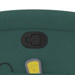 vidaXL Fauteuil inclinable de massage vert foncé velours