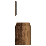 vidaXL Armoire de salle de bain et miroir vieux bois bois d'ingénierie