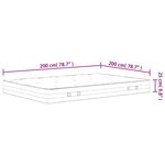 vidaXL Matelas à ressorts ensachés dureté moyenne 200x200 cm