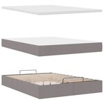 VidaXL Cadre de lit ottoman avec matelas taupe 140x200 cm tissu