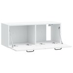 vidaXL Meuble TV mural Blanc 78 5 x 31 x 30 cm Bois d'ingénierie