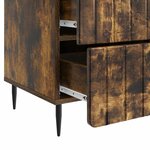 vidaXL Cabinet de chevet Chêne fumé 43 x 41 x 68 cm Bois d'ingénierie