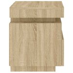 vidaXL Armoire de chevet avec lumières LED chêne sonoma 40x39x48 5 cm