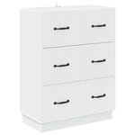 vidaXL Armoire à tiroirs Blanc 66 x 34 5 x 87 cm Bois d'ingénierie