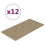 vidaXL Panneaux muraux 12 Pièces Cappuccino 60x30 cm Similicuir 2 16 m²