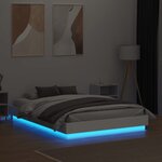 vidaXL Cadre de lit avec LED sans matelas blanc 120x190 cm