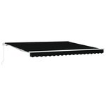 vidaXL Auvent Rétractable Noir 400 × 350 cm Polyester