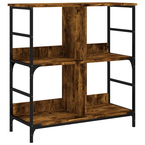 vidaXL Bibliothèque chêne fumé 78 5x33x82 cm bois d'ingénierie