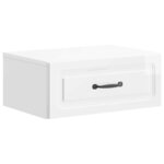 vidaXL Cabinet de chevet mural 2 Pièces Blanc brillant 49 x 34 5 x 20 cm