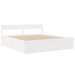 vidaXL Cadre de lit sans matelas blanc 200x200 cm bois massif de pin