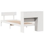 vidaXL Lit bibliothèque sans matelas blanc 75x190cm bois de pin massif
