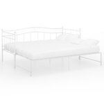 vidaXL Cadre de canapé-lit extensible Blanc Métal 90x200 cm
