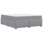 vidaXL Cadre de lit avec matelas Gris clair 180 x 200 cm tissu