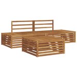 vidaXL Ensemble de canapés d'extérieur 3 Pièce Naturel