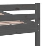 vidaXL Cadre de lit sans matelas gris bois massif 140x190 cm