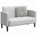 vidaXL Coussin de Dos Gris clair 60 x 50 cm Tissu en microfibre