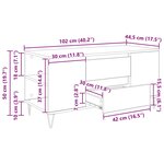 vidaXL Table basse avec tiroir Chêne artisanal 102 x 44 5 x 50 cm