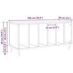 Meuble de rangement vidaXL Chêne noir 100x38x48 cm Bois d'ingénierie