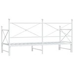 vidaXL Lit de jour avec lit gigogne sans matelas blanc 90x190 cm acier
