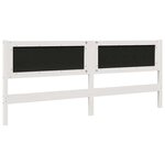 vidaXL Tête de lit capitonnée avec tête de lit Blanc 200 cm Pin massif